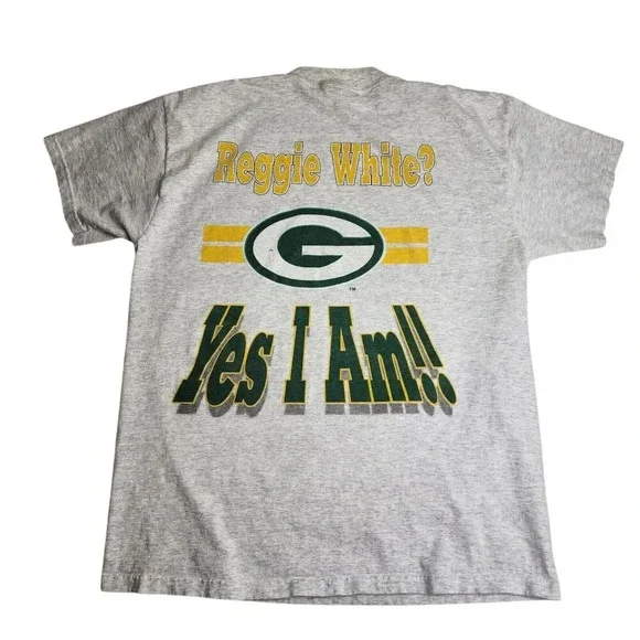 Vintage Reggie White Green Bay Packers Shirt Xplosion Caricature 1994 Size Large - Picture 2 of 14